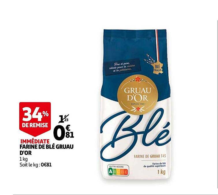 farine de blé gruau d'or