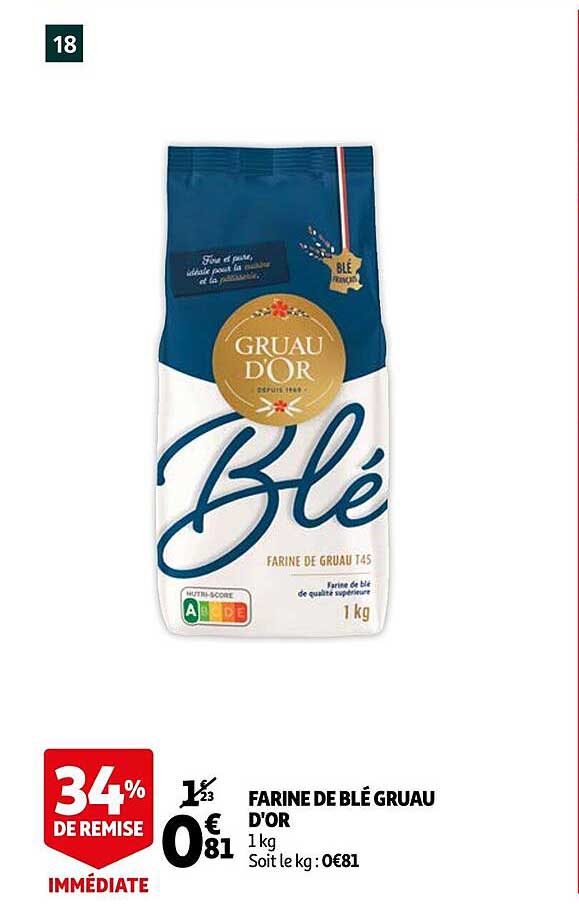 farine de blé gruau d'or