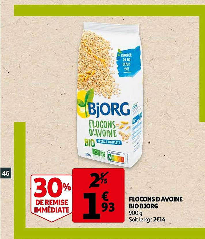 Flocons D'avoine Bio Bjorg
