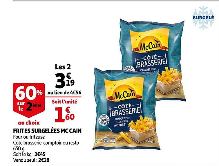 frites surgelées mc cain