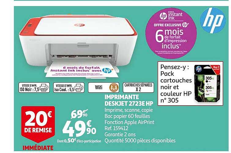 Imprimante Deskjet 2723e Hp