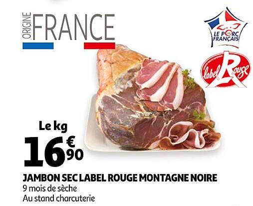 Jambon Sec Label Rouge Montagne Noire
