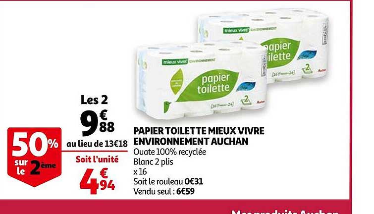 papier toilette mieux vivre environnement auchan