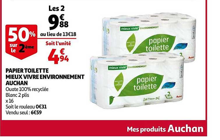 papier toilette mieux vivre environnement auchan