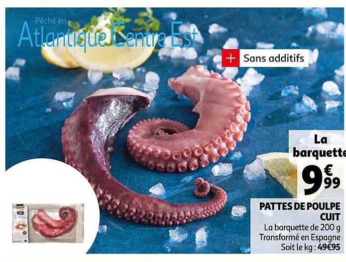 pattes de poulpe cuit