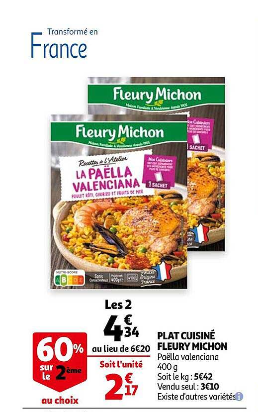 plat cuisiné fleury michon