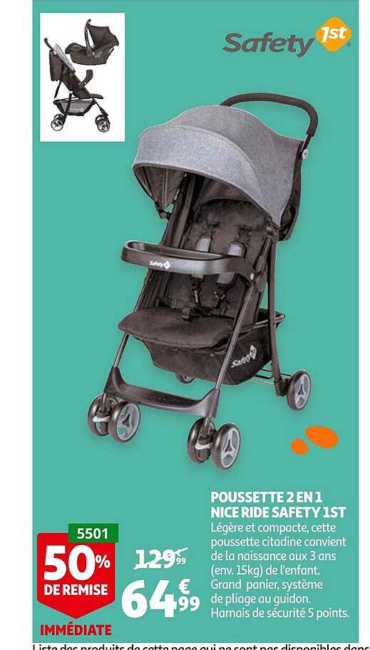 poussette 2 en 1 nice ride safety 1st