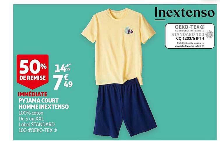 Pyjama Court Homme Inextenso