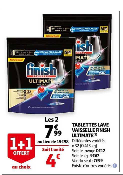 tablettes lave vaisselle finish ultimate