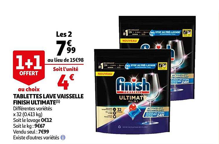 tablettes lave vaisselle finish ultimate