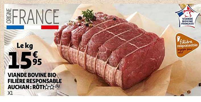 viande bovine bio filère responsable aucha : rôti