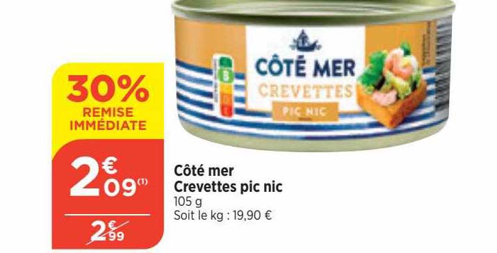 côté mer crevettes pic nic