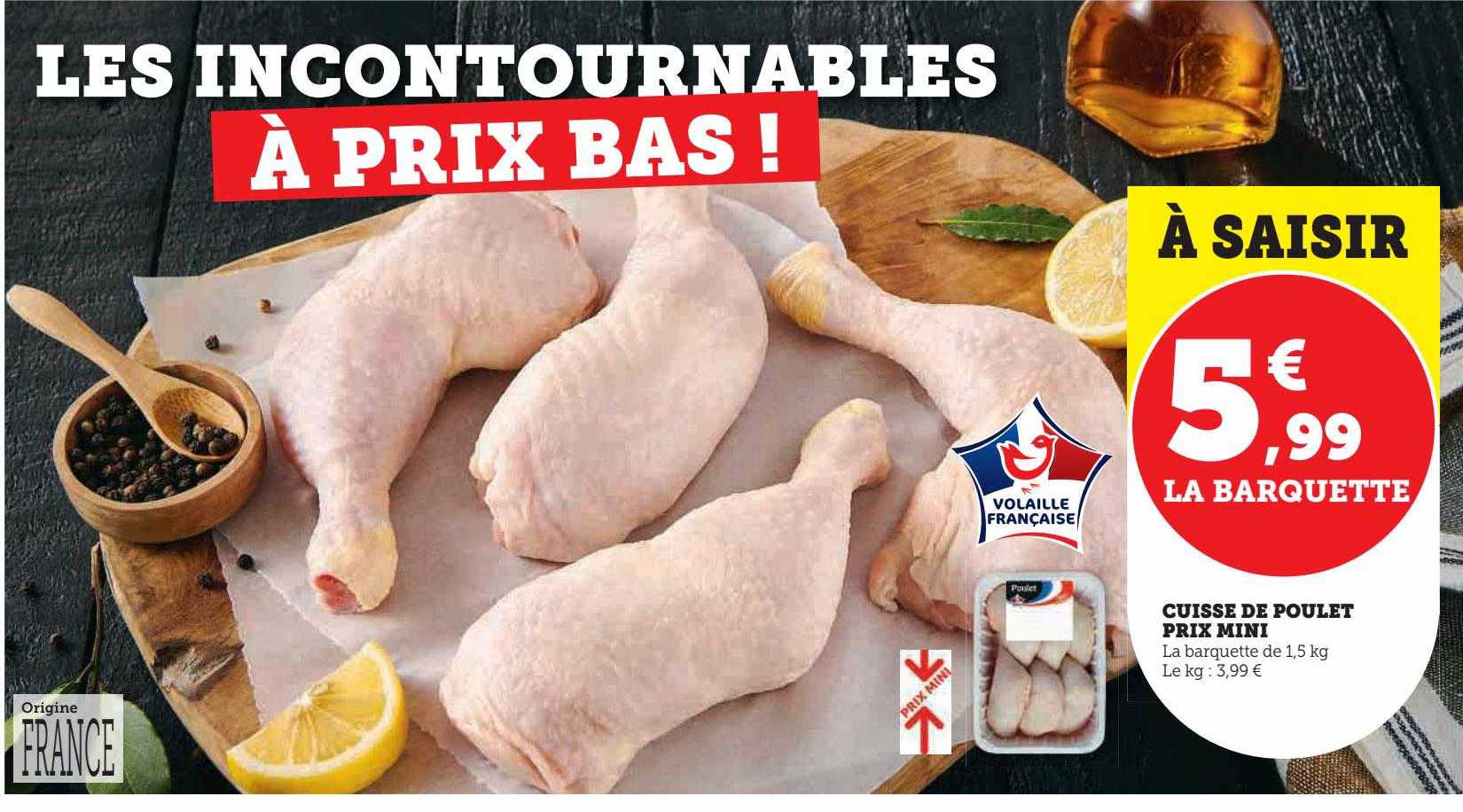 cuisse de poulet prix mini