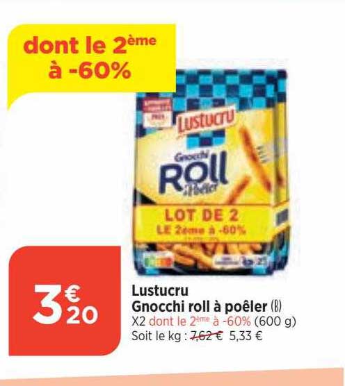 lustucru gnocci roll à poêler