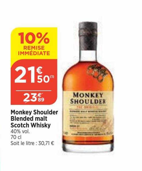 monkey shoulder blended malt scotch whisky