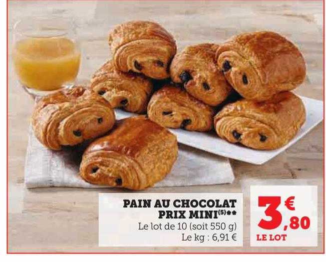 pain au chocolat prix mini