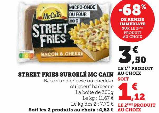 street fries surgelé mc cain
