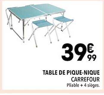 table de pique-nique carrefour