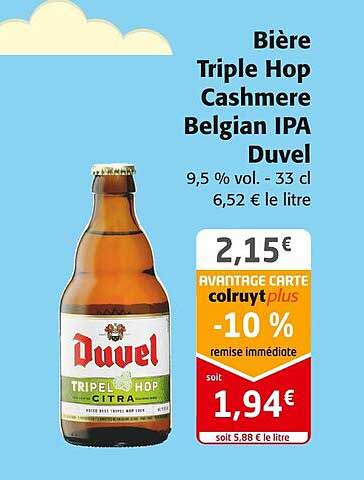 bière triple hop cashmere belgian ipa duval