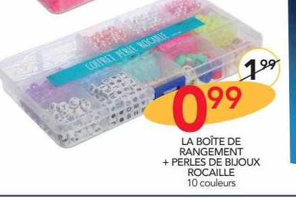 la boîte de rangement + perles de bijoux rocaille