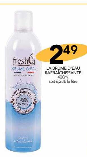 la brume d'eau rafraîchissante freshéa