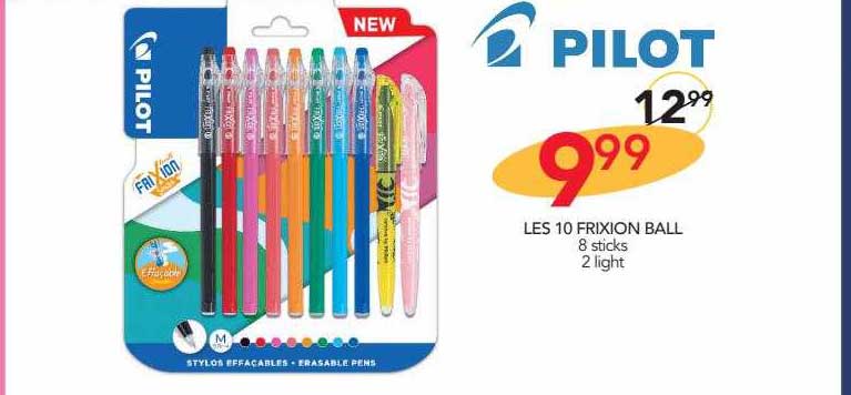 Les 10 Frixion Ball Pilot