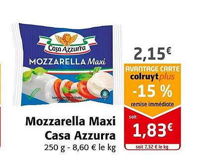 mozzarella maxi casa azzurra