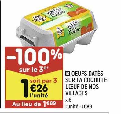 oeufs datés sur la coquille l'oeuf de nos villages