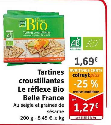 tartines croustillantes le reflexe bio belle france