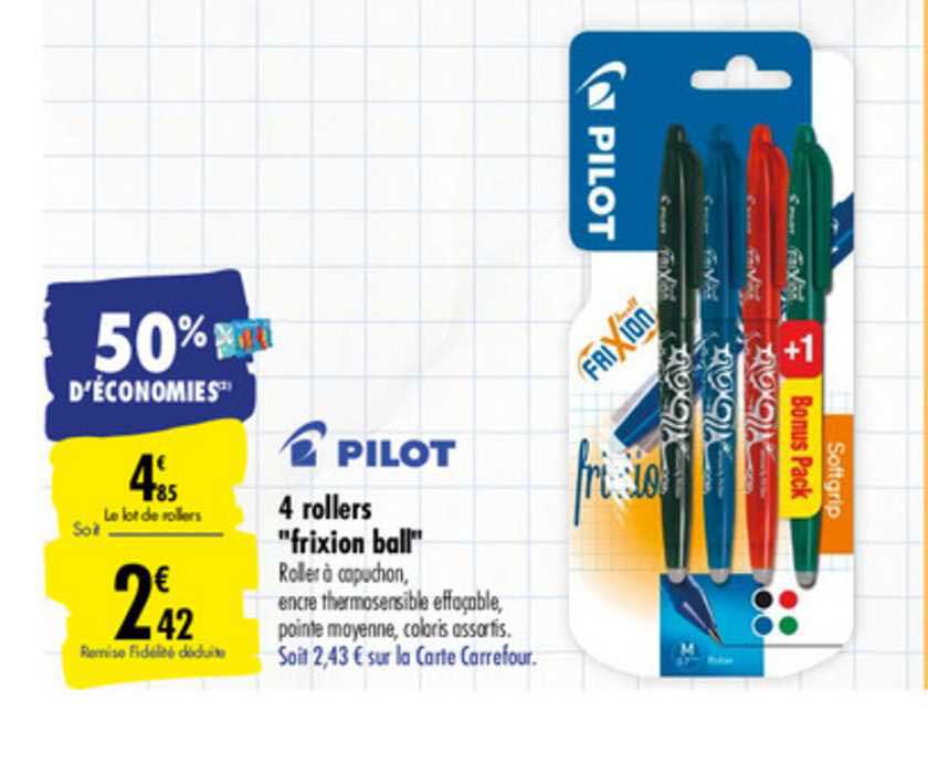 4 Rollers Frixion Ball Pilot