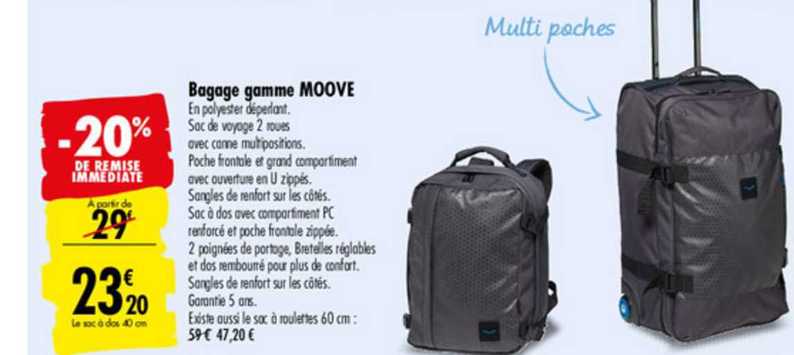 bagage gamme moove -20% de remise immédiate