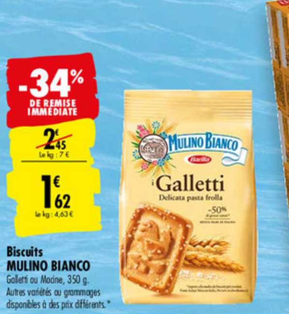 biscuits galleti mulino bianco -34% de remise immédiate