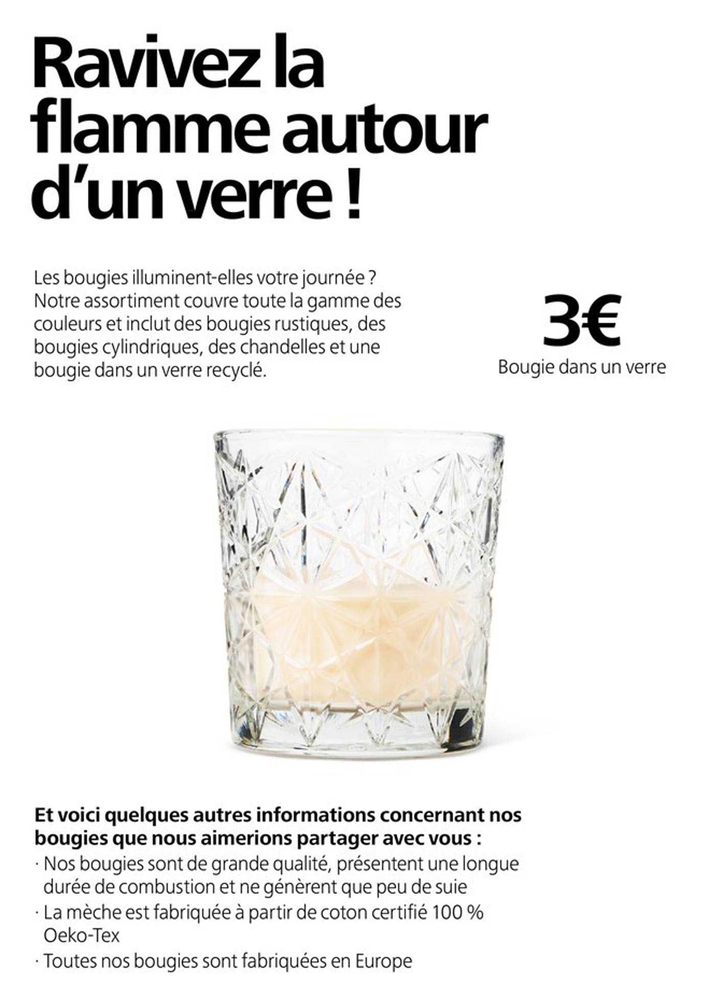 bougie dans un verre