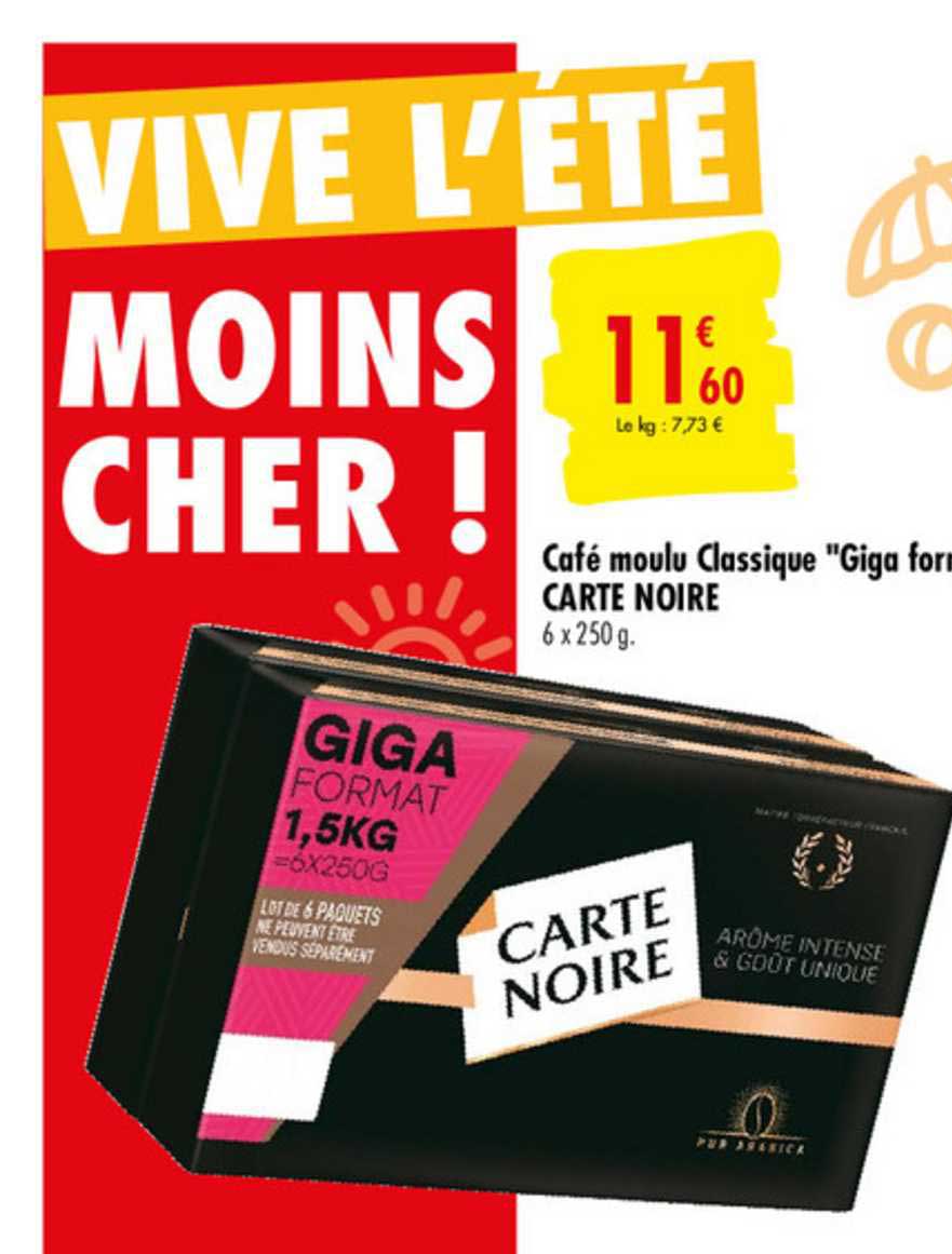 Cagé Moulu Classique Giga Format Carte Noire