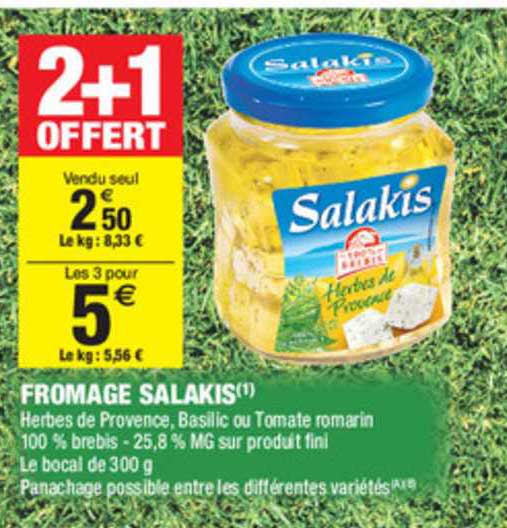 Fromage Salakis 2+1 Offert