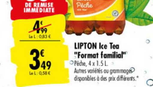 lipton ice tea format familial