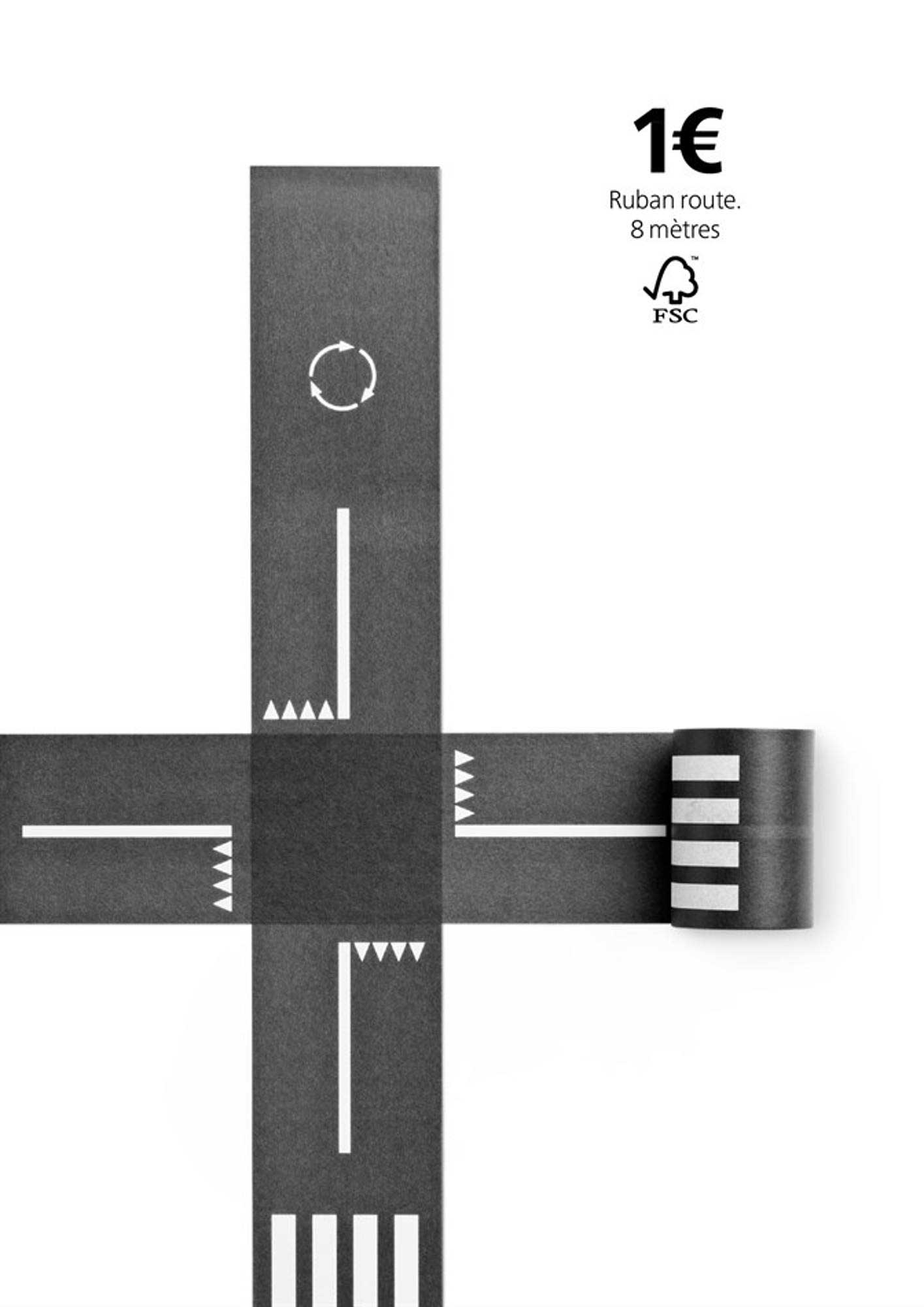 ruban route 8 mètres