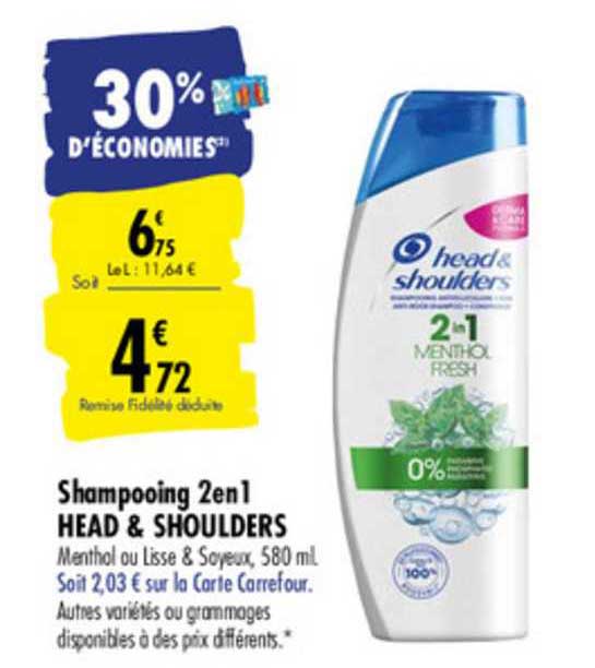 shampooing 2en1 head & shoulders