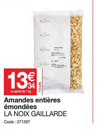 amandes entières émondées la noix gaillarde