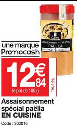 assaisonnement spécial paëlla en cuisine