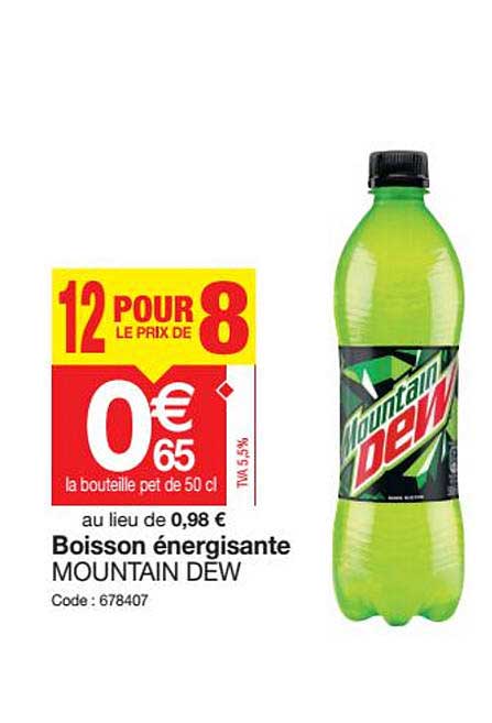 boisson énergisante mountain dew