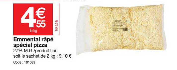 Emmental Râpé Spécial Pizza