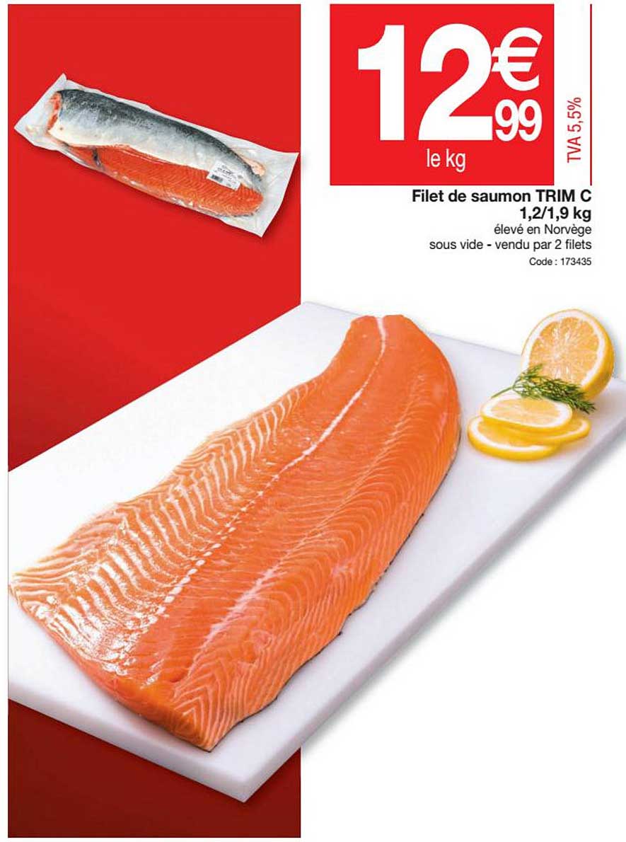 filet de saumon trim c 1,2-1,9 kg