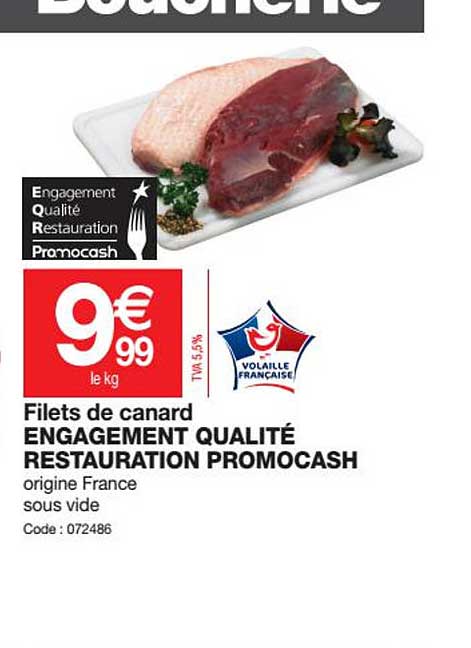 filets de canard engagement qualité restauration promocash