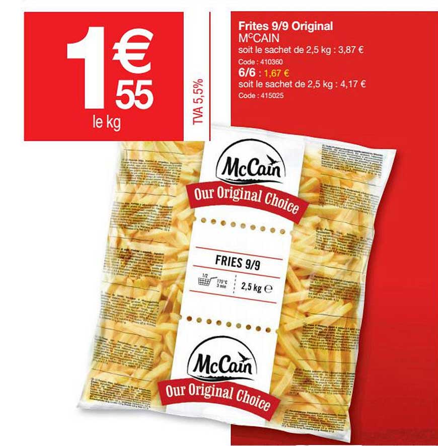 frites 9-9 original mc cain
