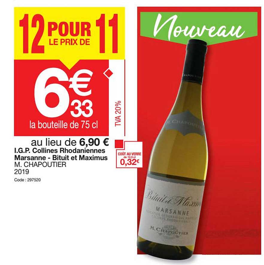 i.g.p. collines rhodaniennes marsanne - bituit et maximus m. chapoutier