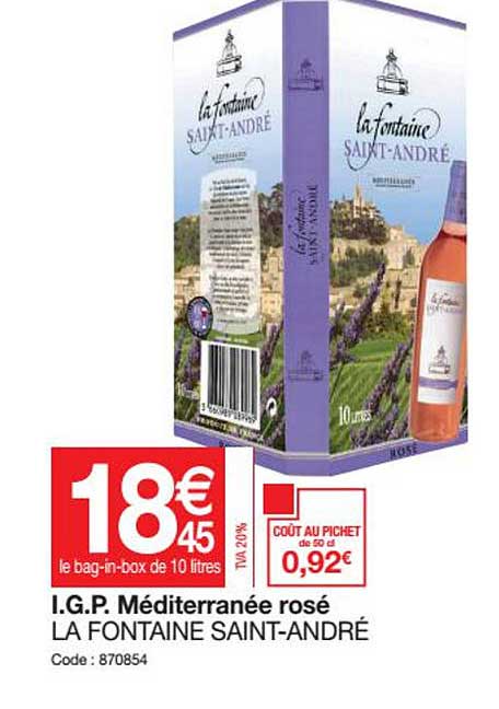 i.g.p. méditerranée rosé la fontaine saint-andré