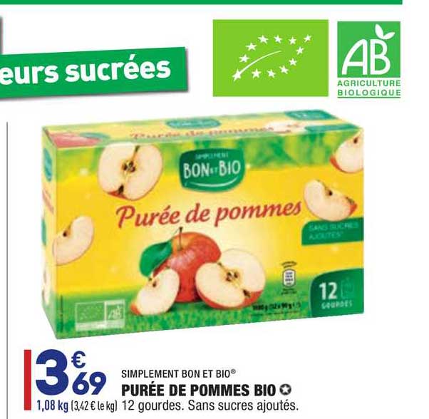Purée De Pommes Bio Simplement Bon Et Bio
