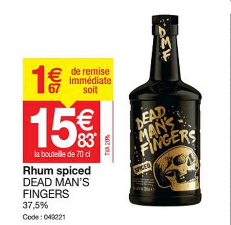 rhum spiced dead man's fingers