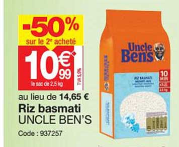 riz basmati uncle ben's